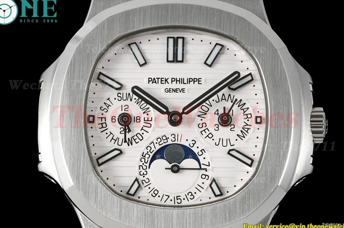 Nautilus 5740 40mm A240 Stk SS SS GRF White 0307